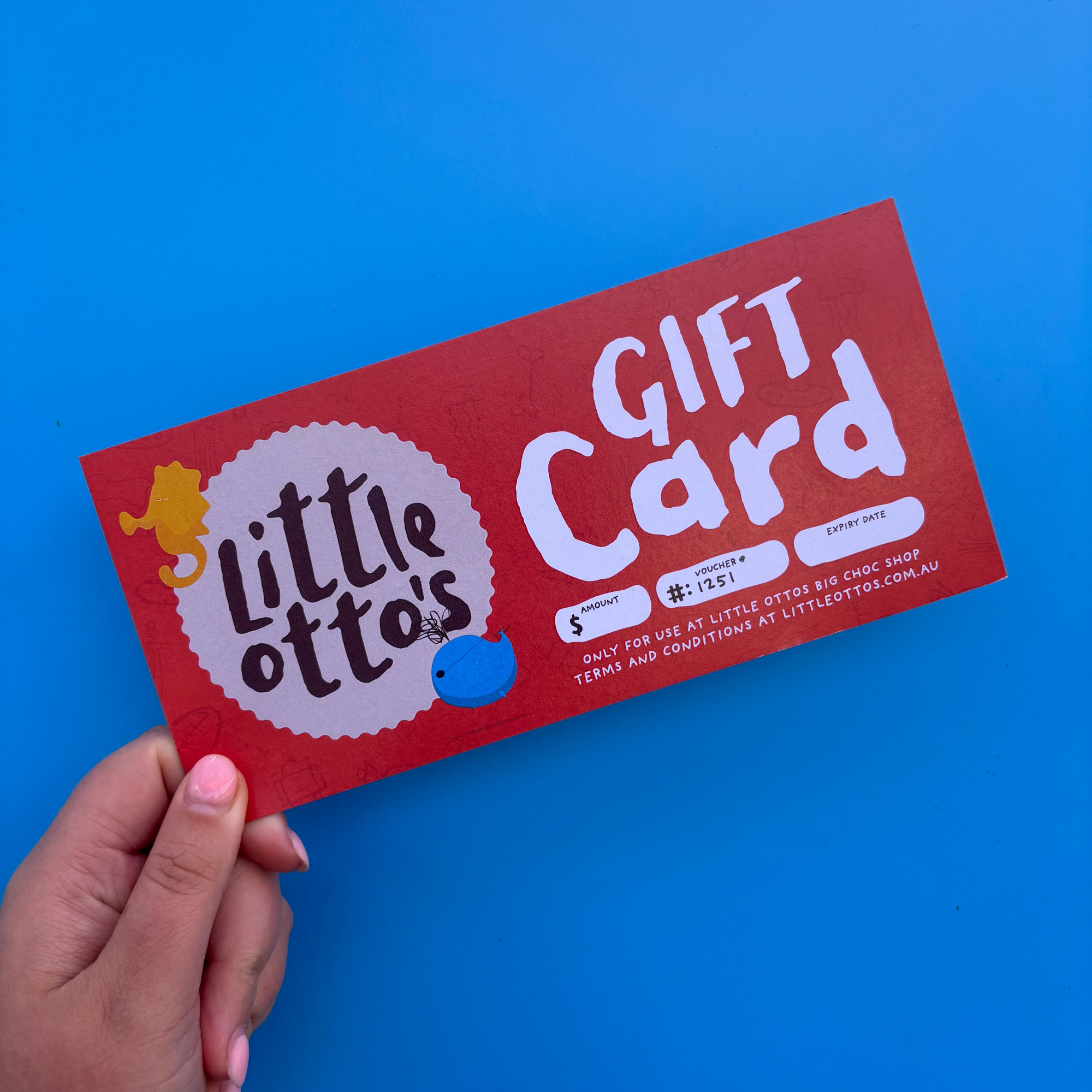 Little Otto's Big Choc Shop voucher - front