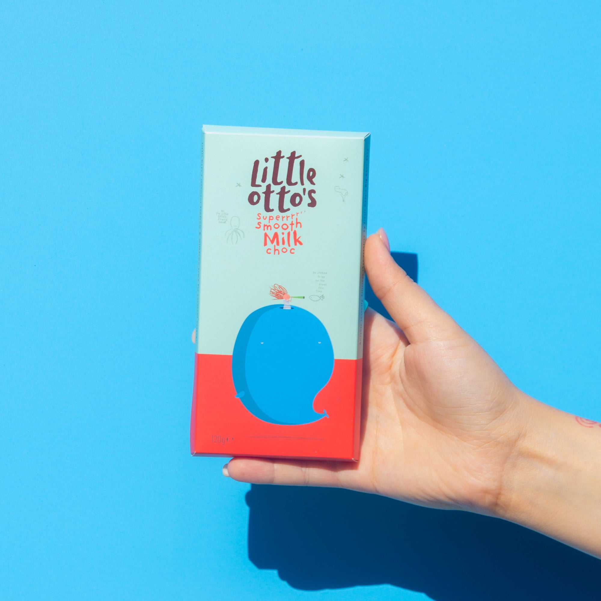 Little Otto's Chocolate bar  Infront of Busselton blue wall